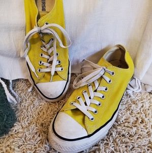 Yellow Converse Chuck Taylor Low Tops